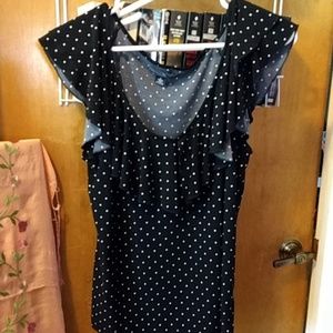 Ruffled polka-dot top